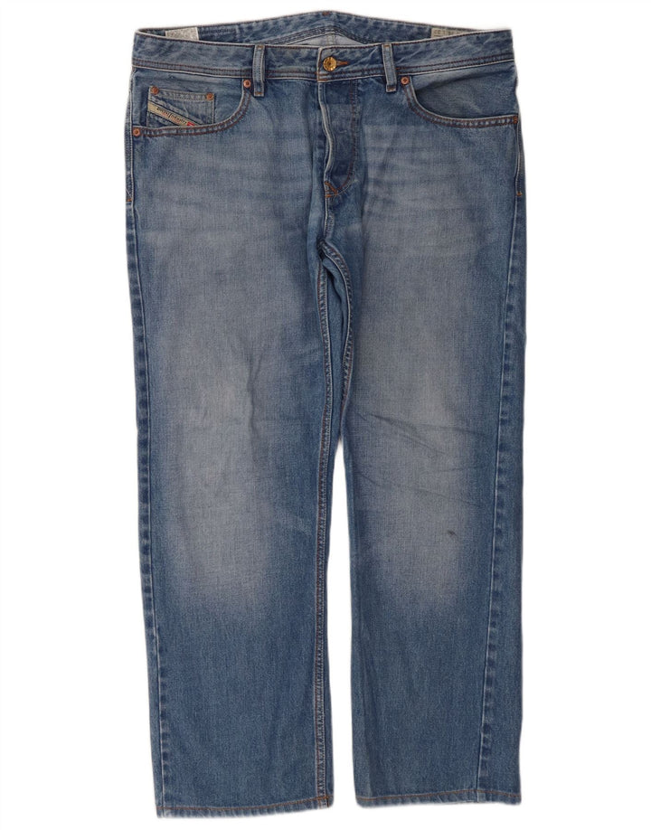 Jeans dritti squadrati da uomo Diesel Larkee W36 L28 cotone blu