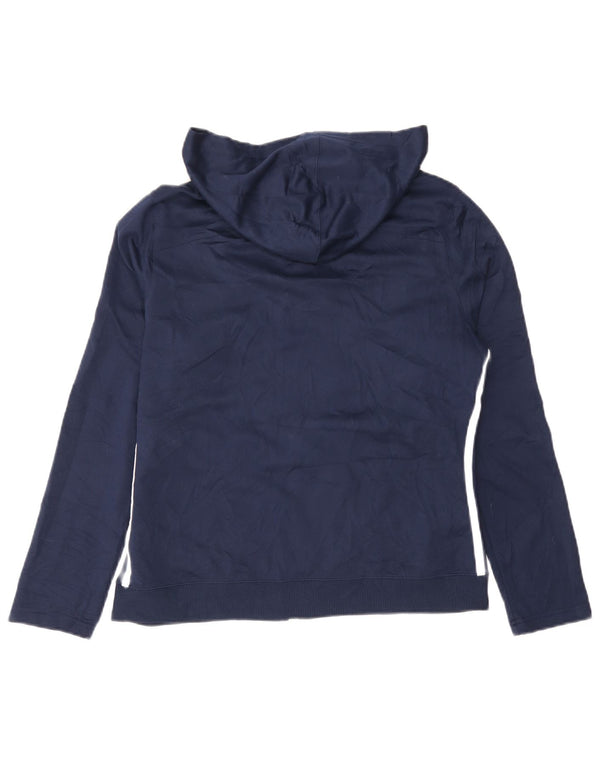 Giacca sportiva da donna con cappuccio Adidas UK 18 XL poliestere blu navy