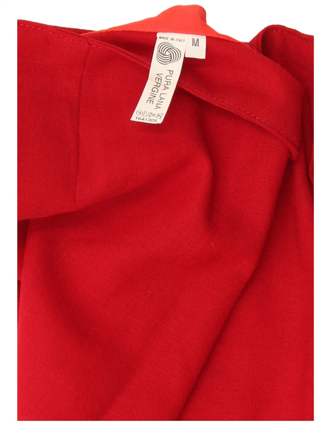 Gonna mini avvolgente da donna vintage media W28 in lana vergine rossa