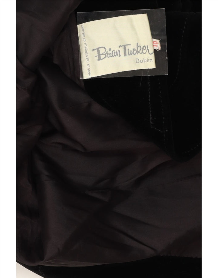 BRIAN TUCKER Womens 2 Button Blazer Jacket UK 10 Small Black Vintage Brian Tucker and Second-Hand Brian Tucker from Messina Hembry 