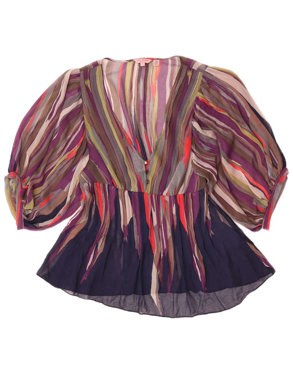 Camicetta a pipistrello trasparente da donna Ted Baker taglia 1 XS multicolore