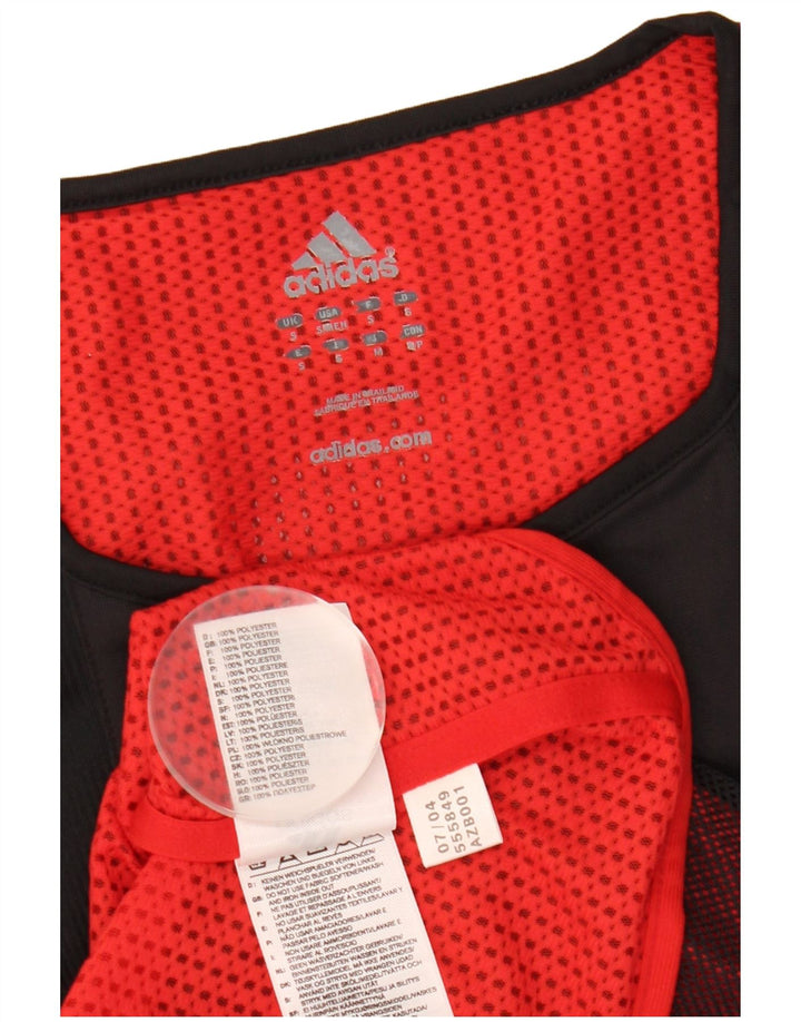 Canotta grafica Adidas Climacool da uomo, piccola, in poliestere color block nero