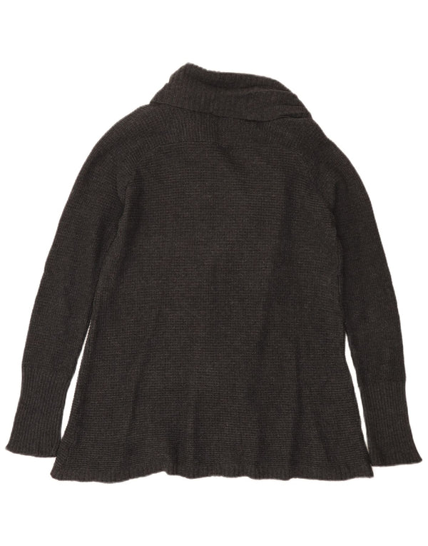 Maglione cardigan aperto da donna Zara UK 12 Cotone grigio medio