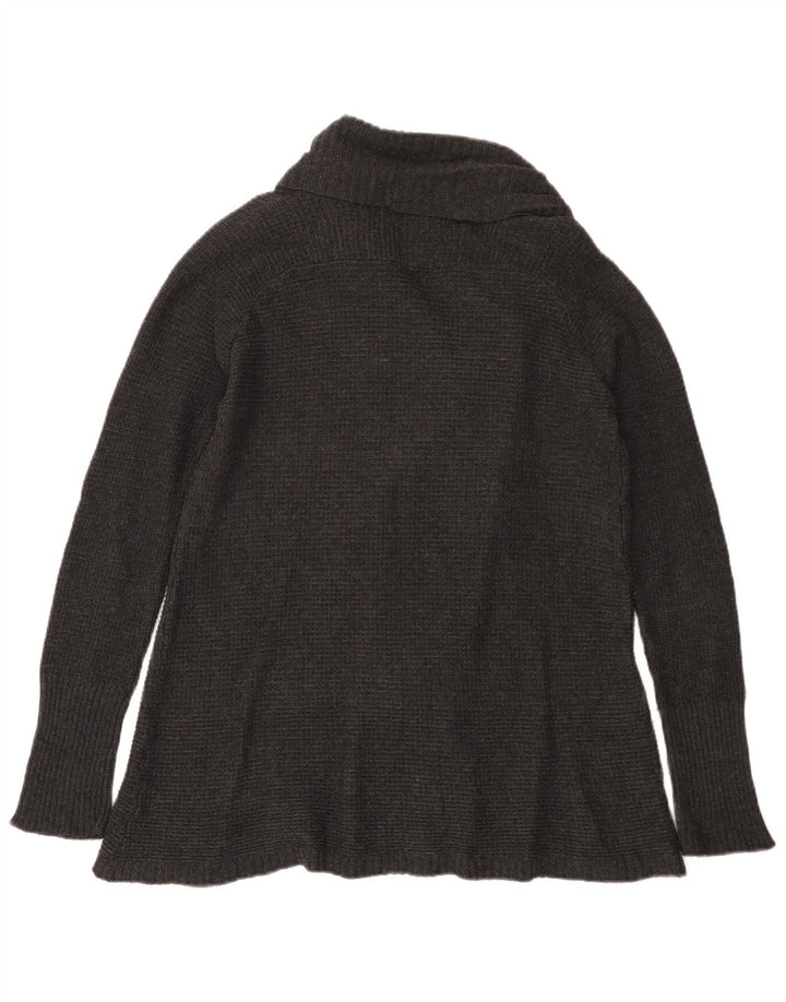 Maglione cardigan aperto da donna Zara UK 12 Cotone grigio medio
