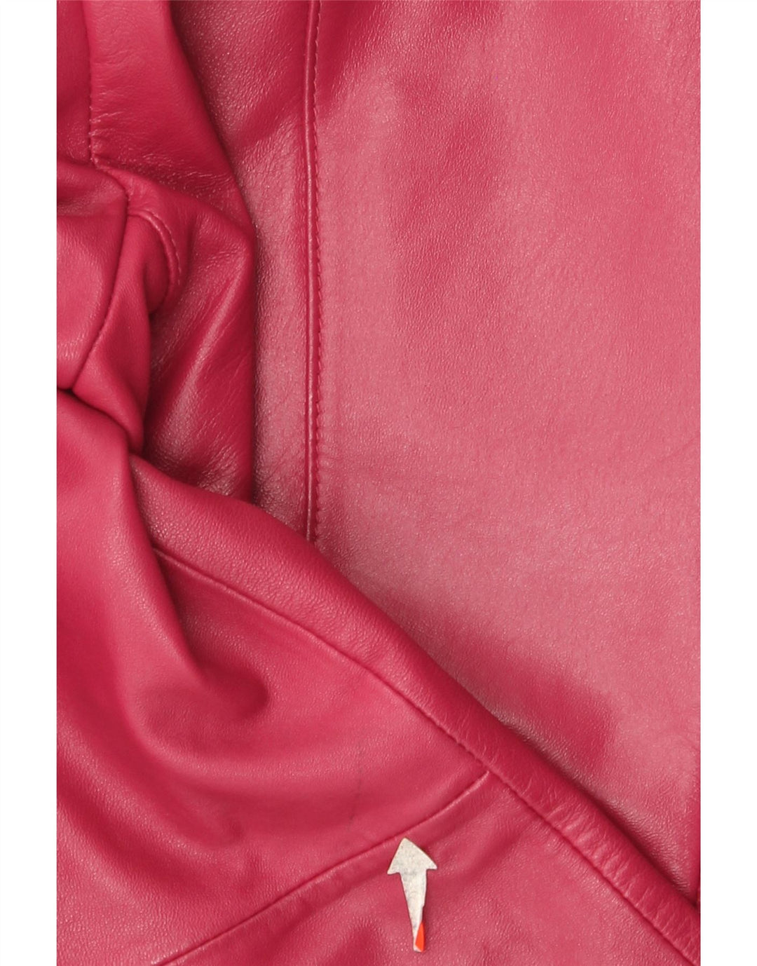 Giacca blazer in pelle vintage da donna a 3 bottoni EU 38 in pelle rosa medio