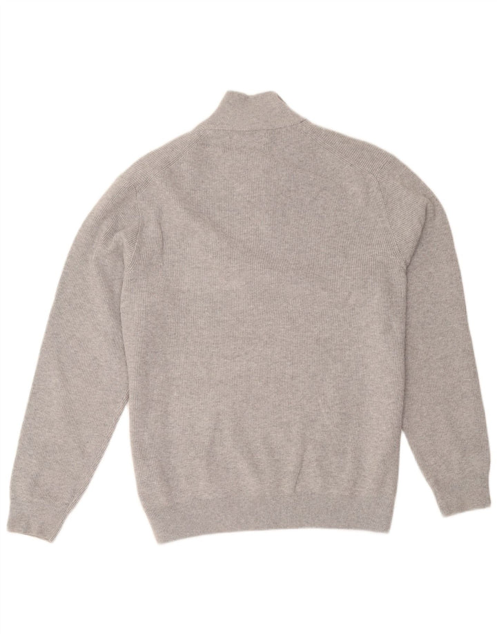 Maglione da uomo Marks & Spencer con zip e collo XL in cotone grigio