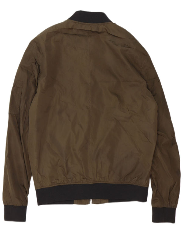 Giubbotto bomber da uomo Zara UK 38 poliestere verde medio