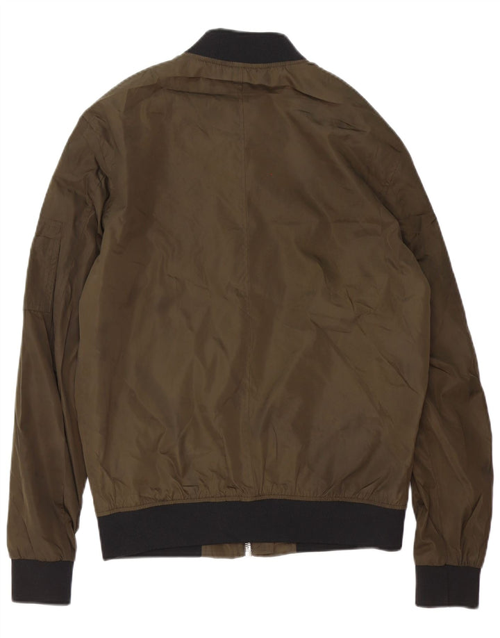 Giubbotto bomber da uomo Zara UK 38 poliestere verde medio