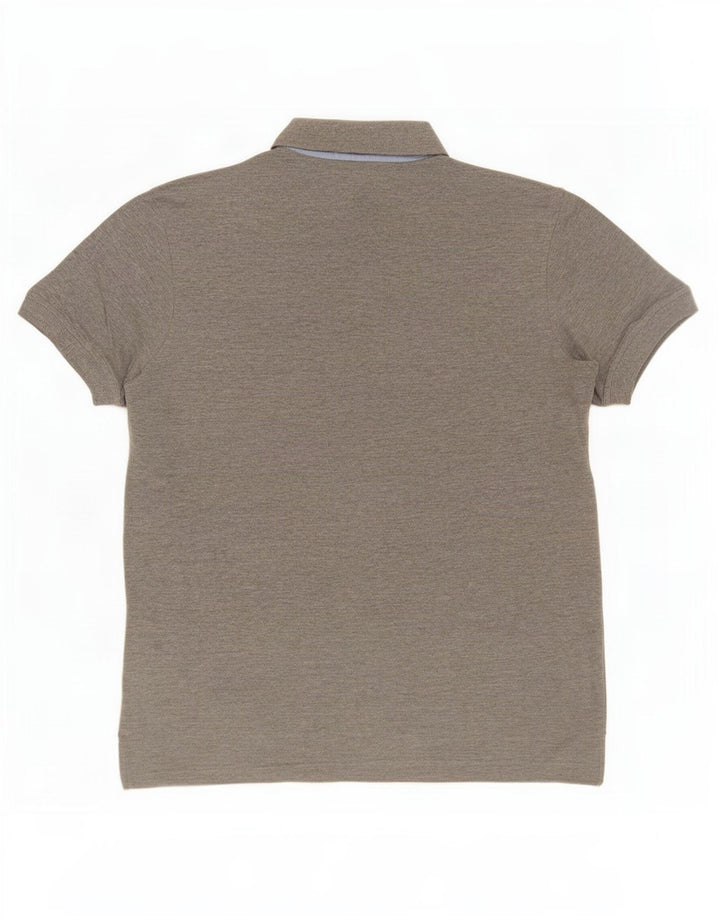 Polo da uomo Tommy Hilfiger in cotone grigio medio