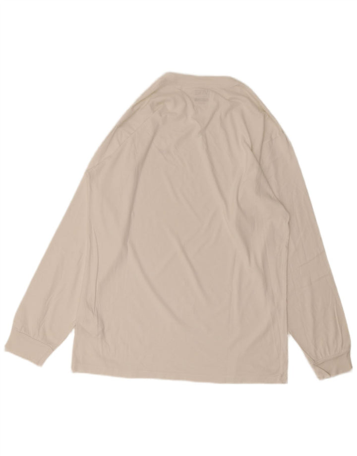 Top Vans da uomo con vestibilità classica, manica lunga, grande, cotone bianco