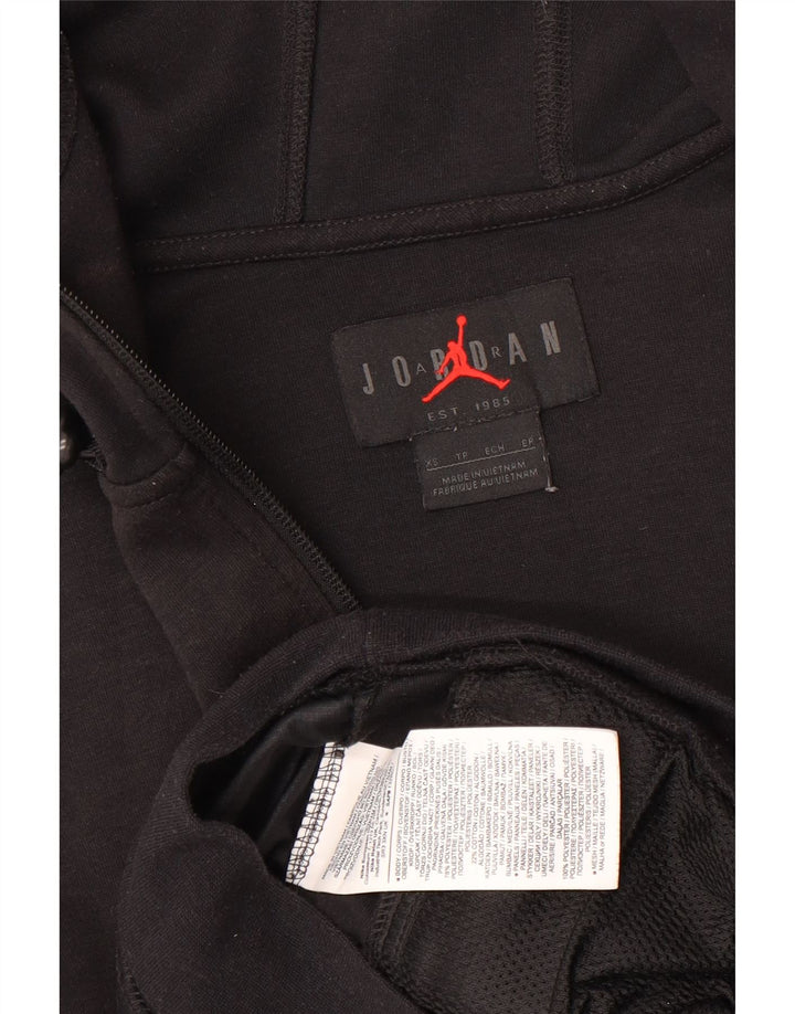 Felpa con cappuccio e zip Jordan da uomo XS in poliestere nero