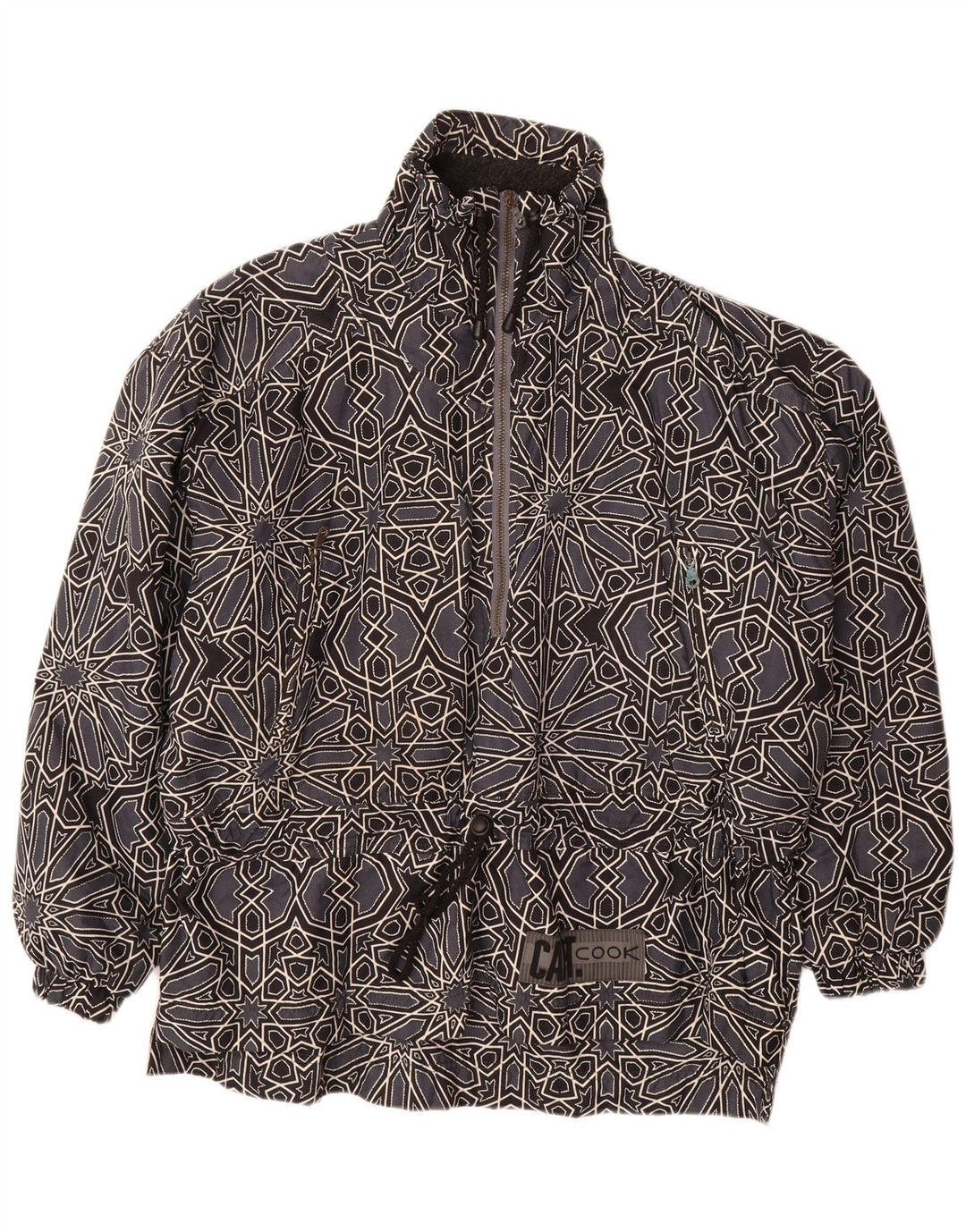 CAPITOLO Giacca anorak grafica da uomo COOK UK 42 XL Grigio geometrico