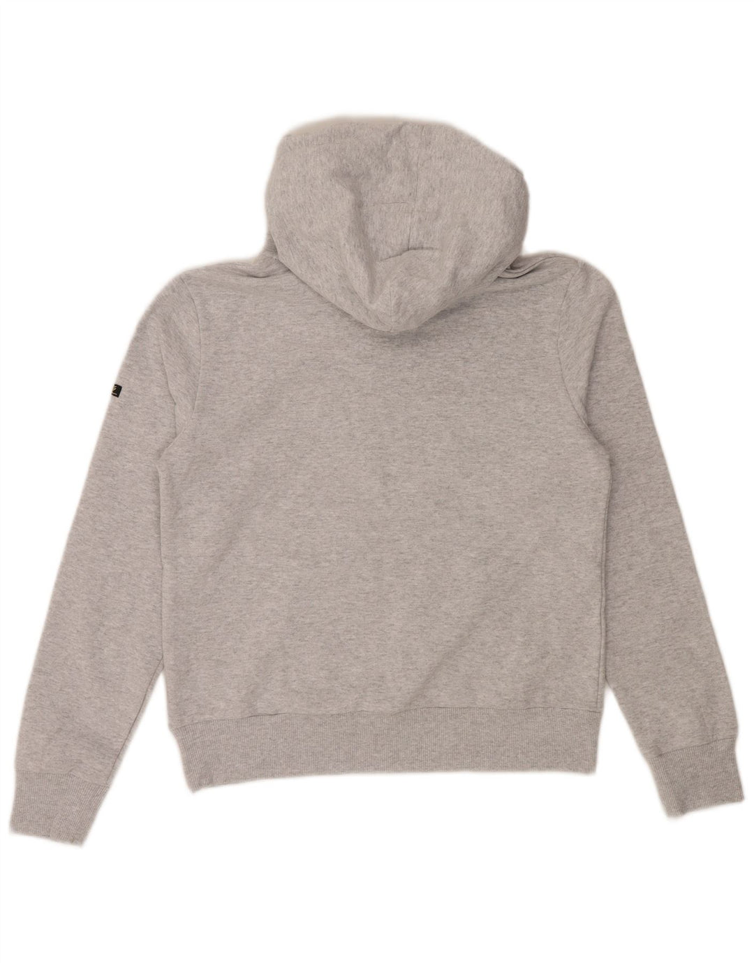 Maglione con cappuccio grafico da donna SUPERDRY UK 12 Cotone grigio medio