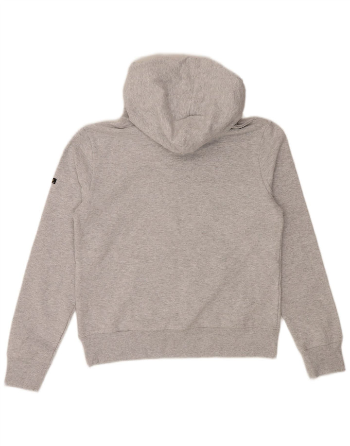Maglione con cappuccio grafico da donna SUPERDRY UK 12 Cotone grigio medio