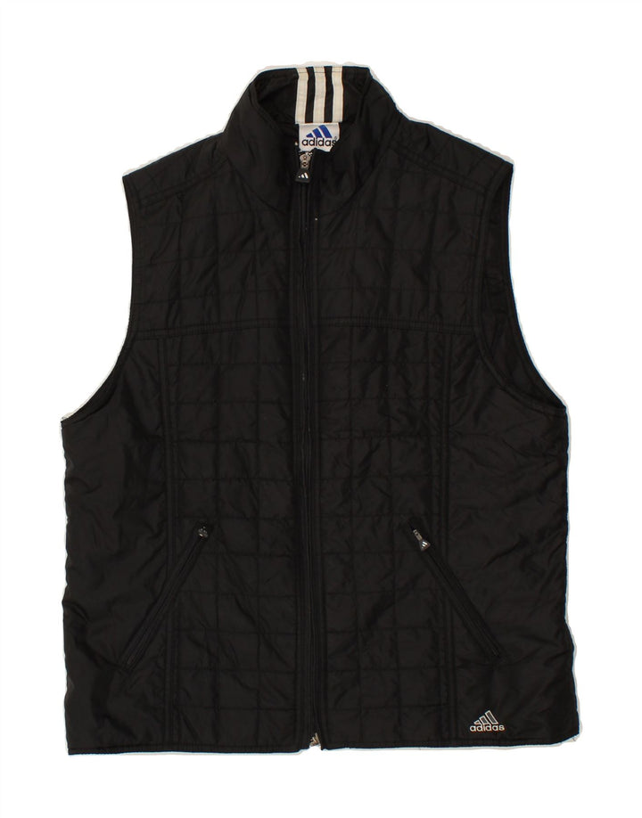 ADIDAS Womens Oversized Padded Gilet UK 10 Small Black Polyamide Vintage Adidas and Second-Hand Adidas from Messina Hembry 