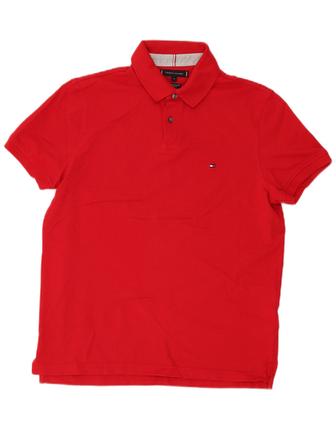 Polo da uomo Regular Fit Tommy Hilfiger in cotone rosso medio