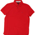 Polo da uomo Regular Fit Tommy Hilfiger in cotone rosso medio