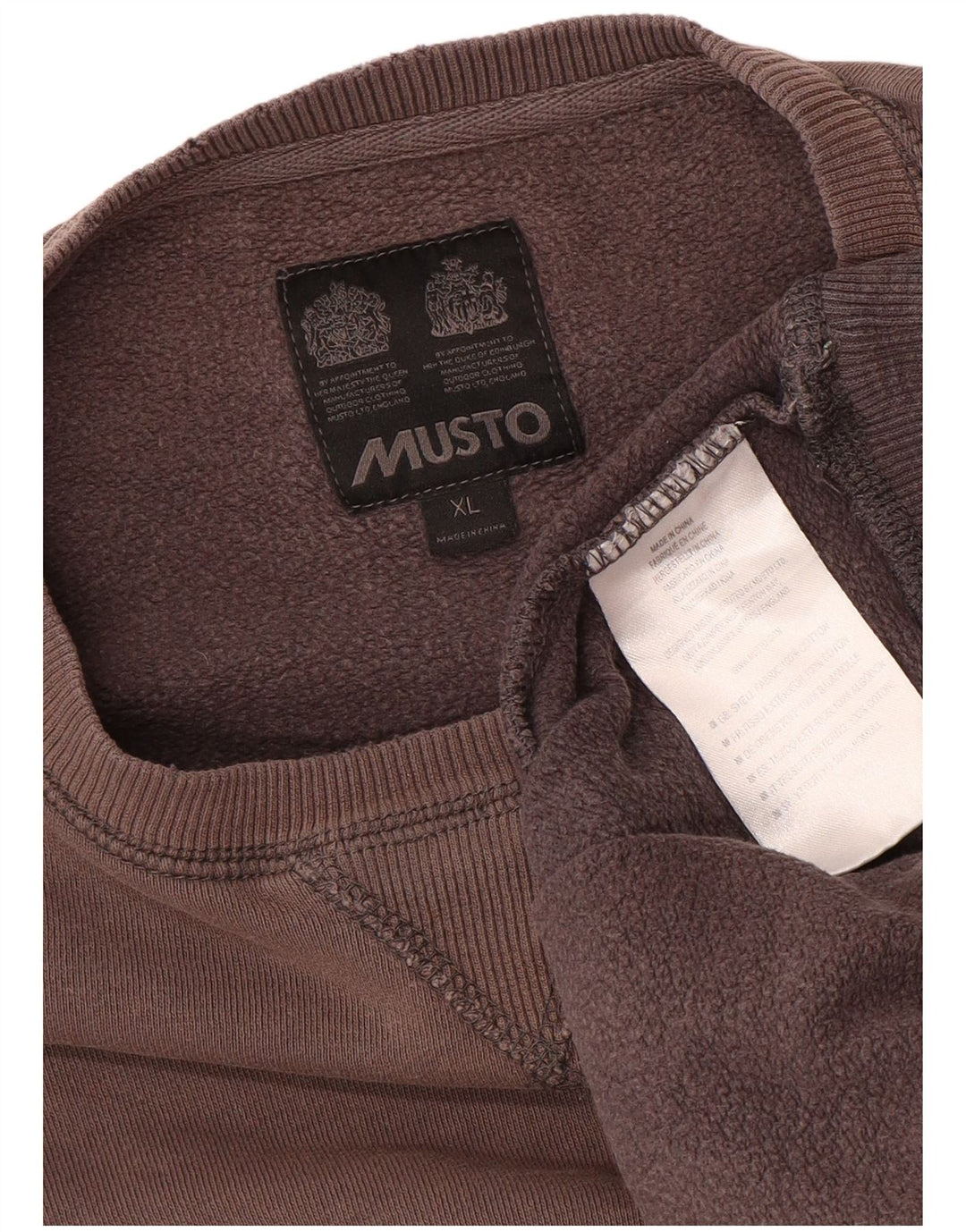 MUSTO Felpa da uomo Maglione XL Borgogna Cotone