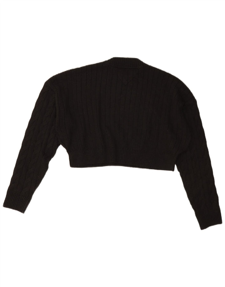 Maglione maglione girocollo con grafica da donna Tommy Hilfiger UK 12 medio nero