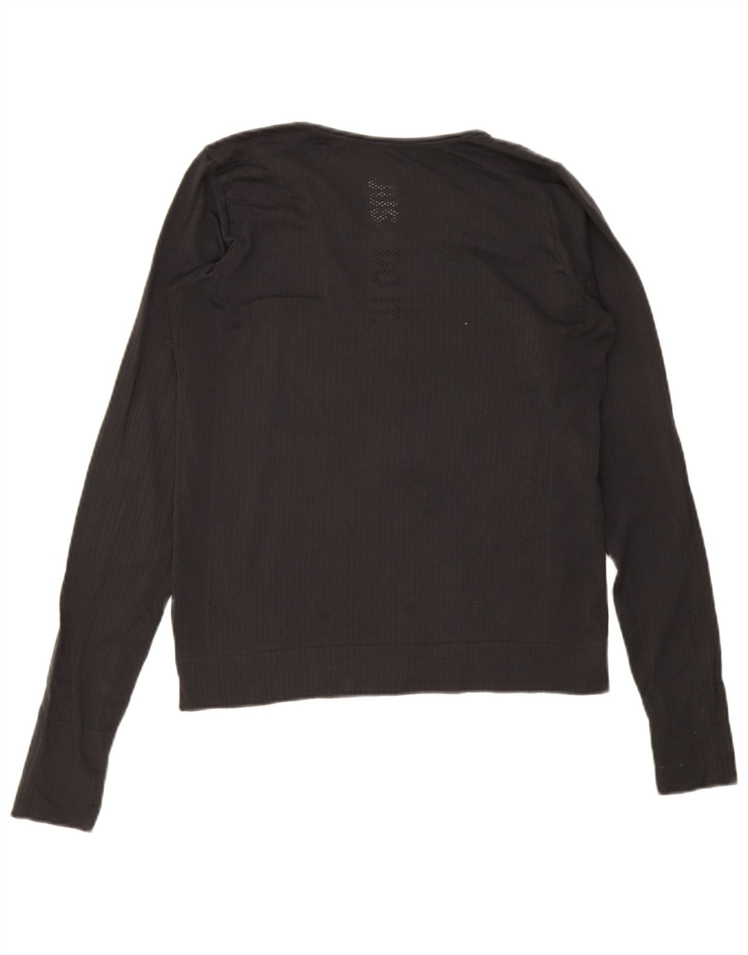 Nike Dri Fit Top da donna a maniche lunghe UK 12 medio nero poliestere