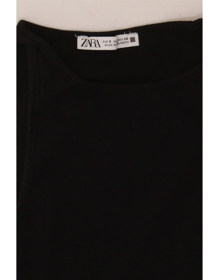 ZARA Womens Vest Top UK 8 Small Black Vintage Zara and Second-Hand Zara from Messina Hembry 