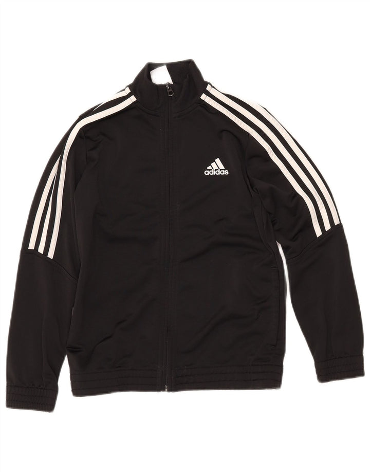 Giacca top della tuta da ragazzo ADIDAS 9-10 anni in poliestere nero