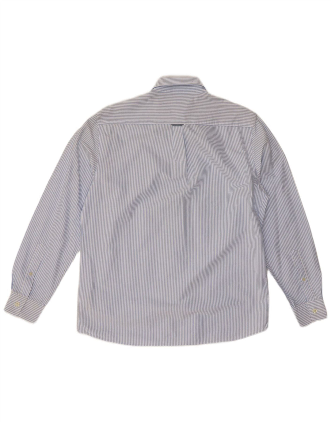 JAEGER Camicia Uomo Large Blu Gessato Cotone