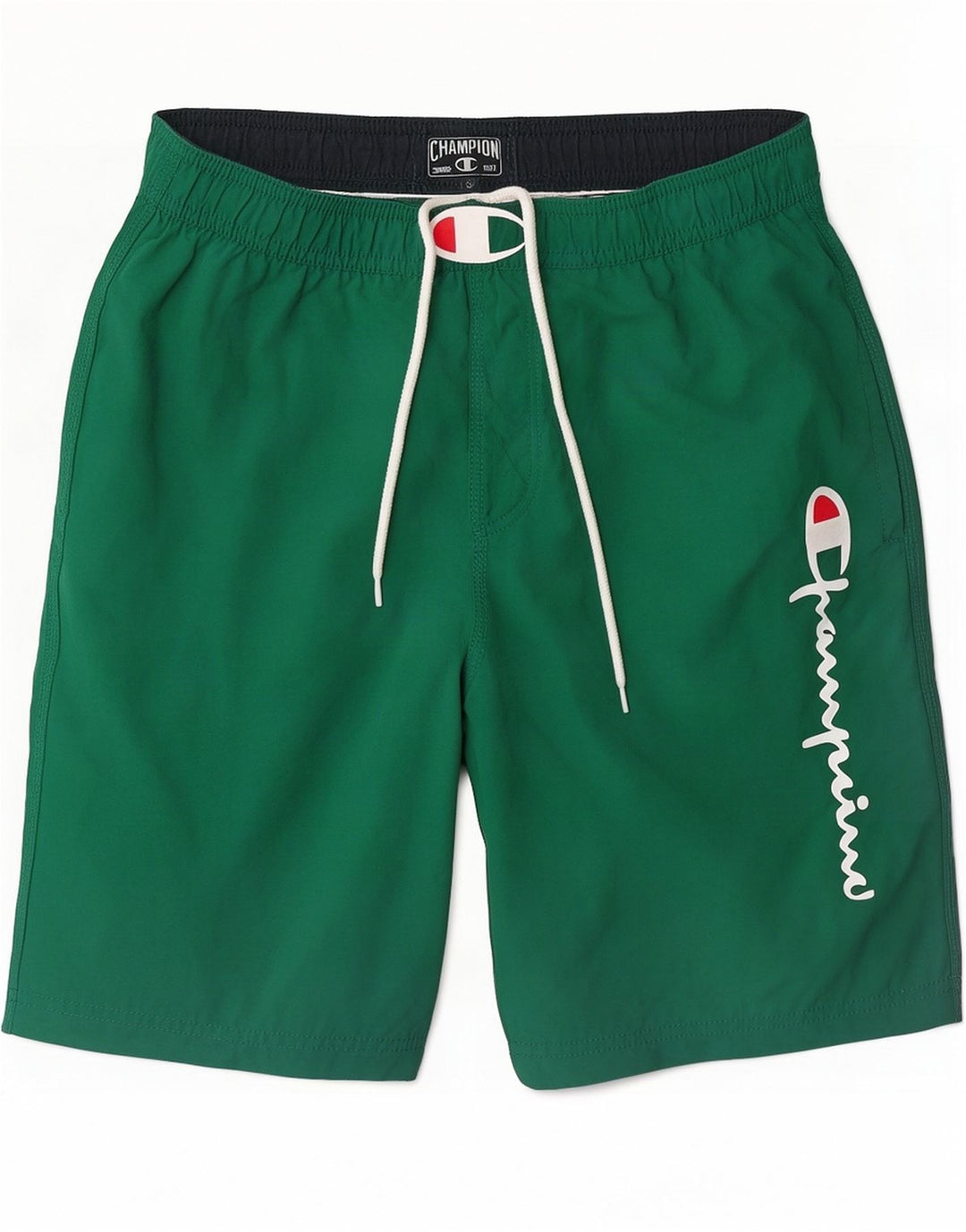 Pantaloncini da bagno grafici da uomo Champion Small verde in poliammide