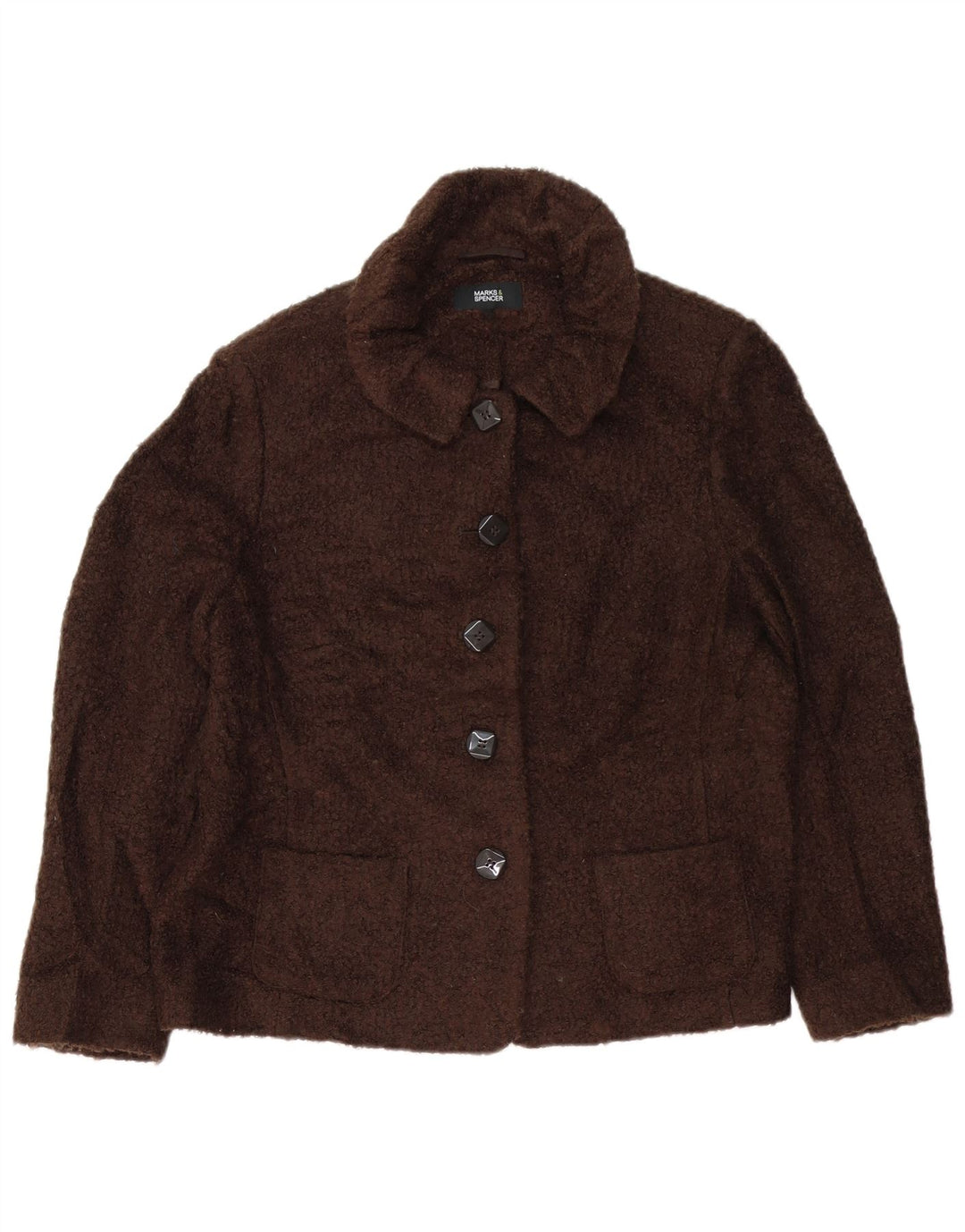 Maglione cardigan da donna Marks & Spencer UK 18 XL Acrilico marrone