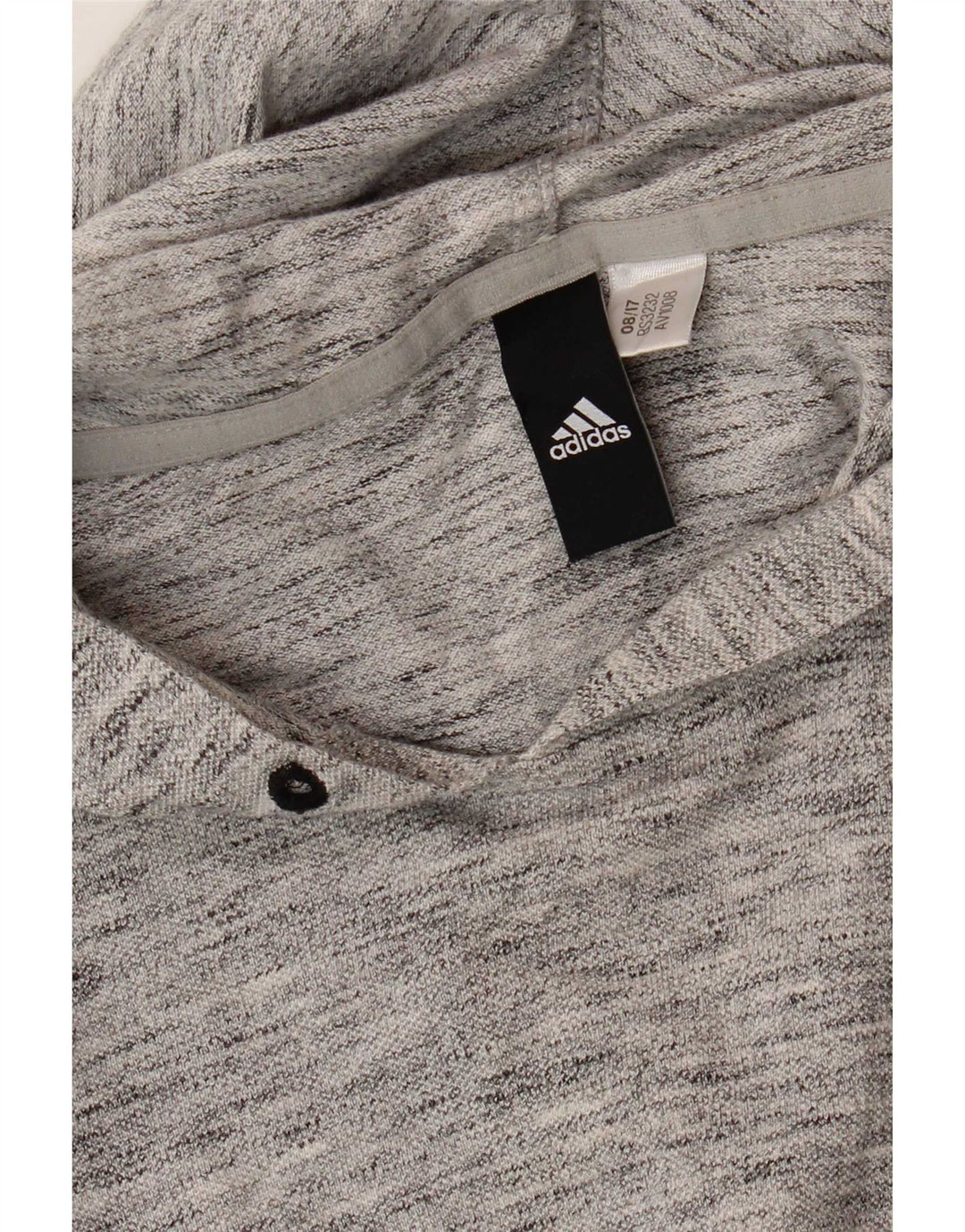 Maglia Adidas da uomo a maniche lunghe con cappuccio piccola grigia chiazzata