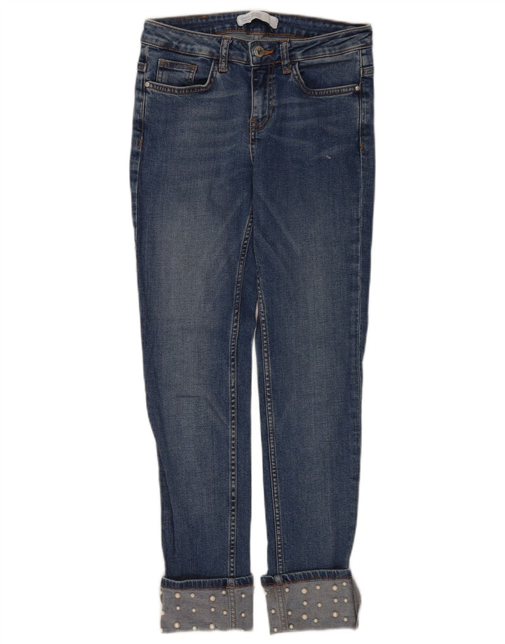 Jeans slim da donna Zara EU 34 2XS W24 L26 Blu