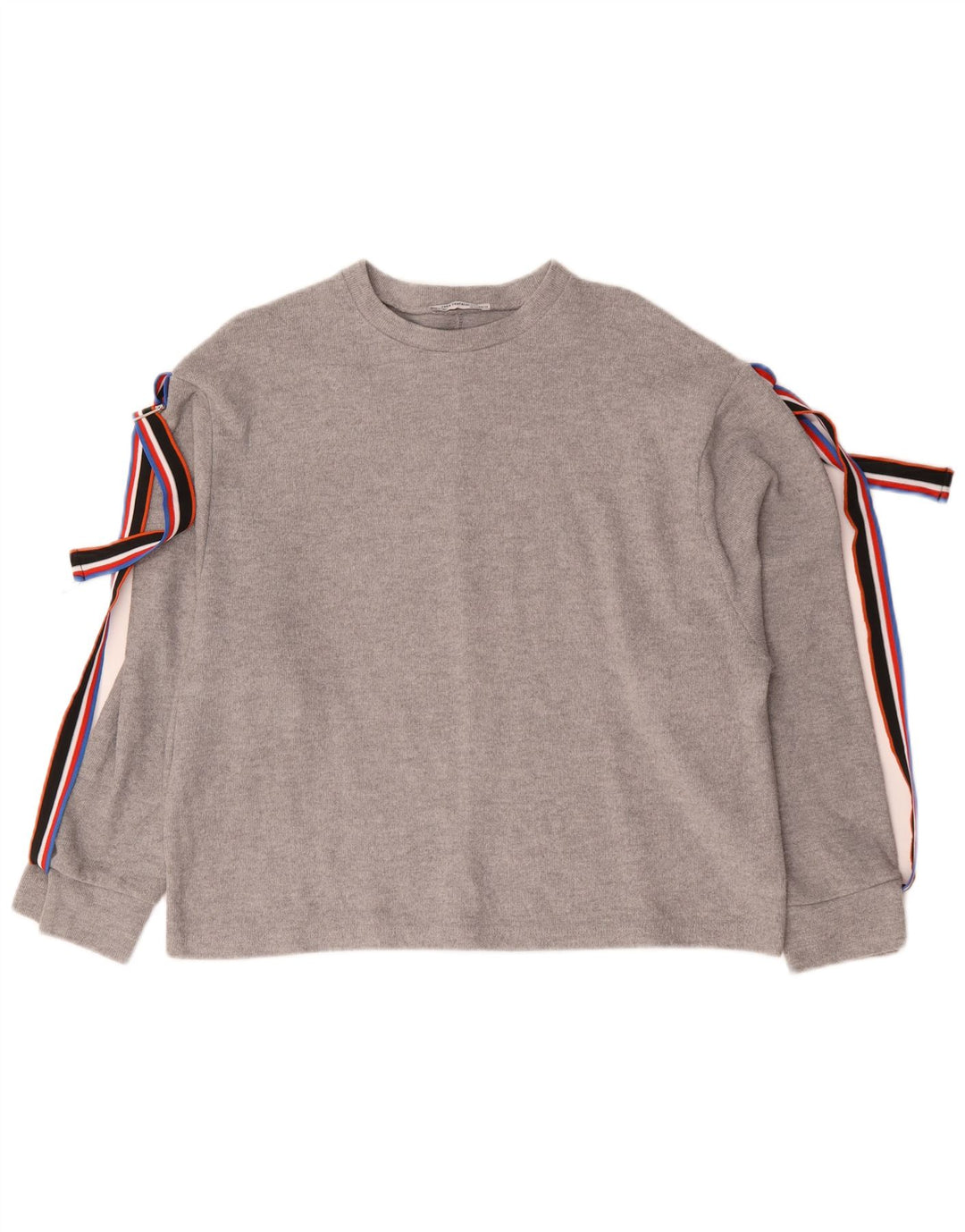 Top Zara da donna a maniche lunghe UK 14 Poliestere grigio medio