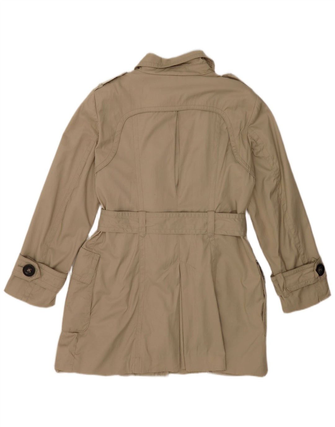 Trench da donna Zara UK 16 grande nylon beige