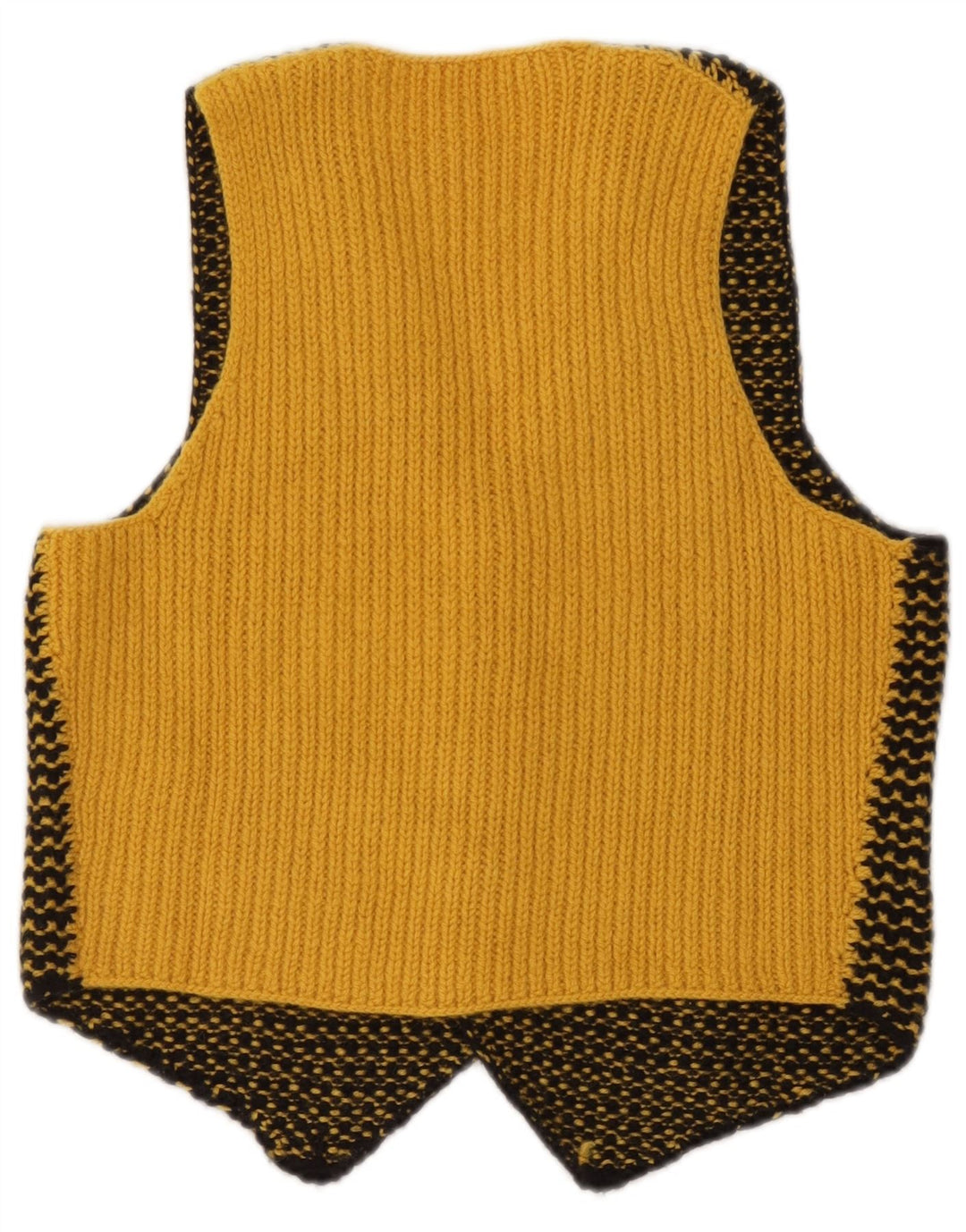 Gilet vintage da uomo in maglia piccolo a righe gialle