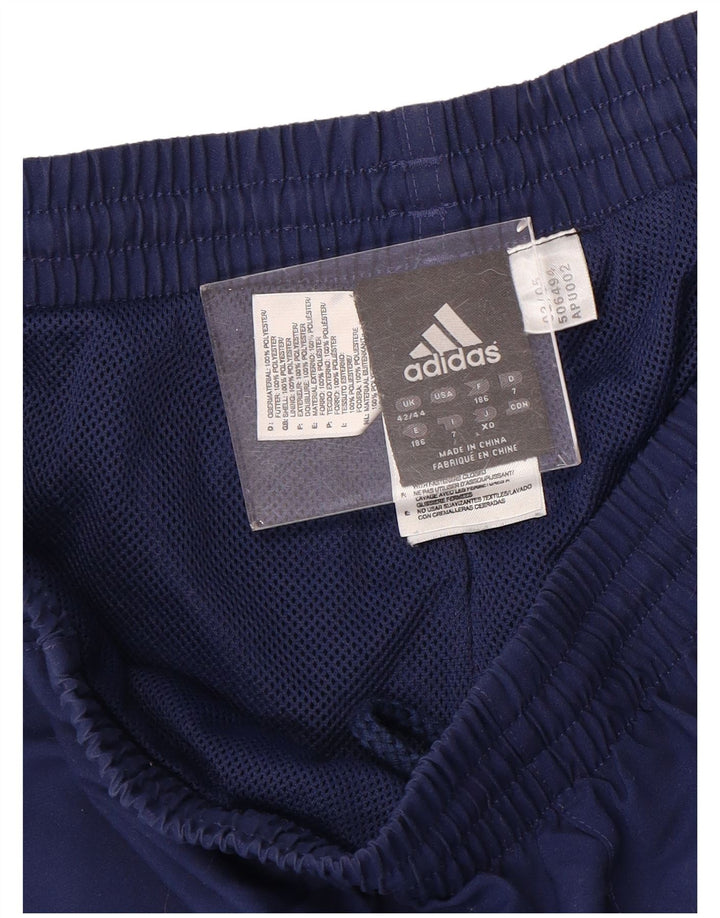 Pantaloni da tuta con grafica ADIDAS da uomo Joggers UK 42/44 Large Blu navy
