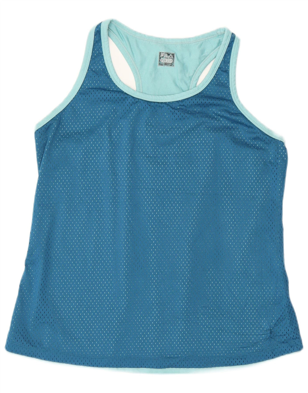 Canotta grafica da donna Fila UK 16 Large Blu Colourblock Poliestere