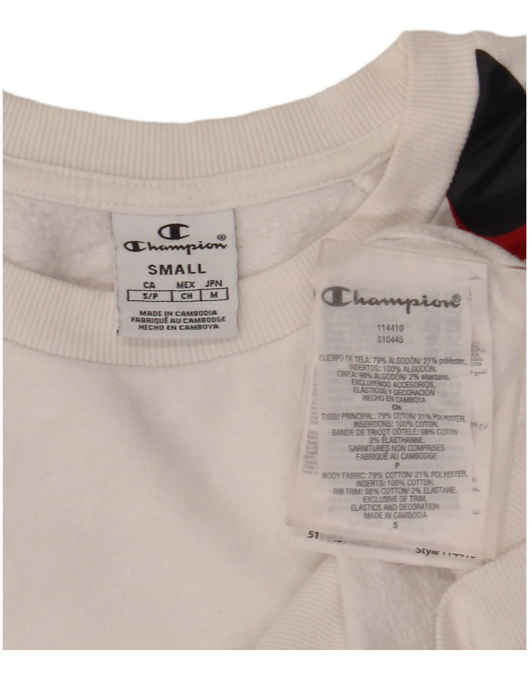 Felpa con grafica oversize da donna Champion UK 10 Small White