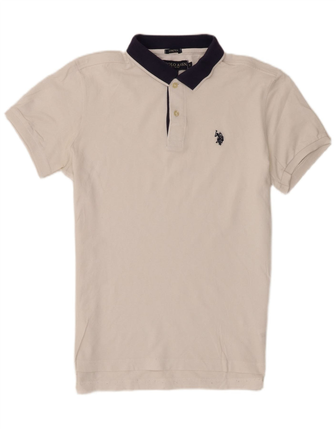 Polo Assn. Camicia da uomo piccola in cotone color block bianco