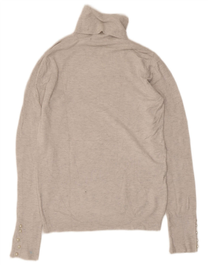 Maglione maglione collo alto da donna Zara UK 12 Grigio medio