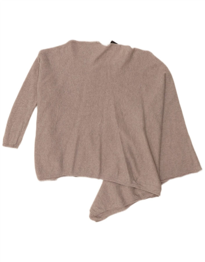 Maglione maglione girocollo asimmetrico da donna Zara UK 14 Grigio medio