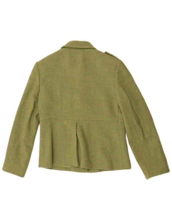 Giacca blazer militare a 4 bottoni da donna Banana Republic UK 12 verde medio