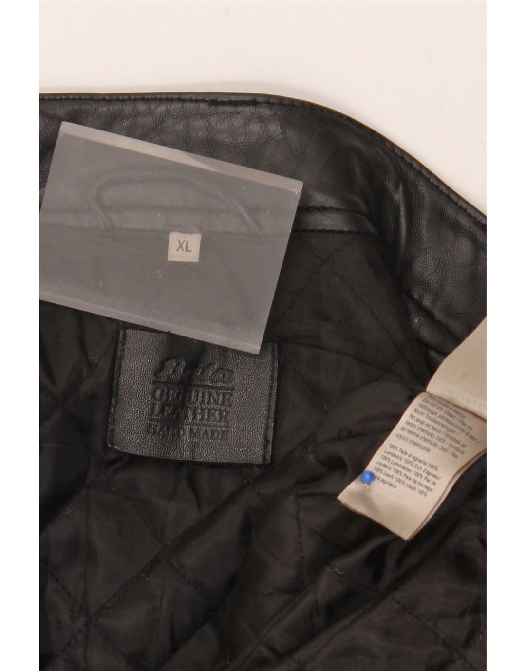 Giacca in pelle da uomo Bata UK 42 XL Nera