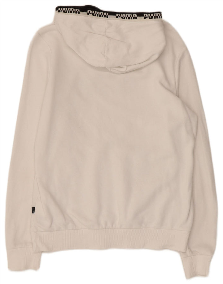 Felpa con cappuccio grafica da donna PUMA UK 14 cotone bianco medio