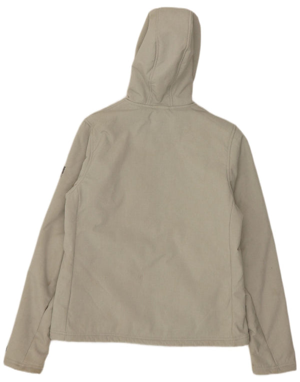 Giacca Sherpa da donna con cappuccio Superdry UK 12 Poliestere grigio medio