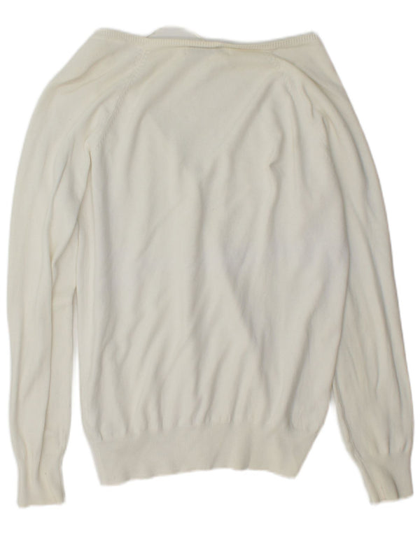 Maglione cardigan da donna Zara UK 18 XL cotone bianco