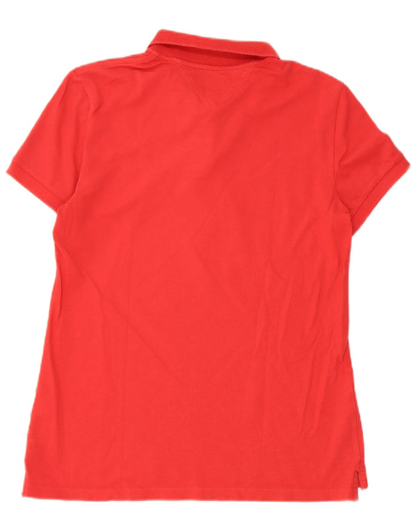 Polo da donna Tommy Hilfiger UK 12 rosso medio in cotone