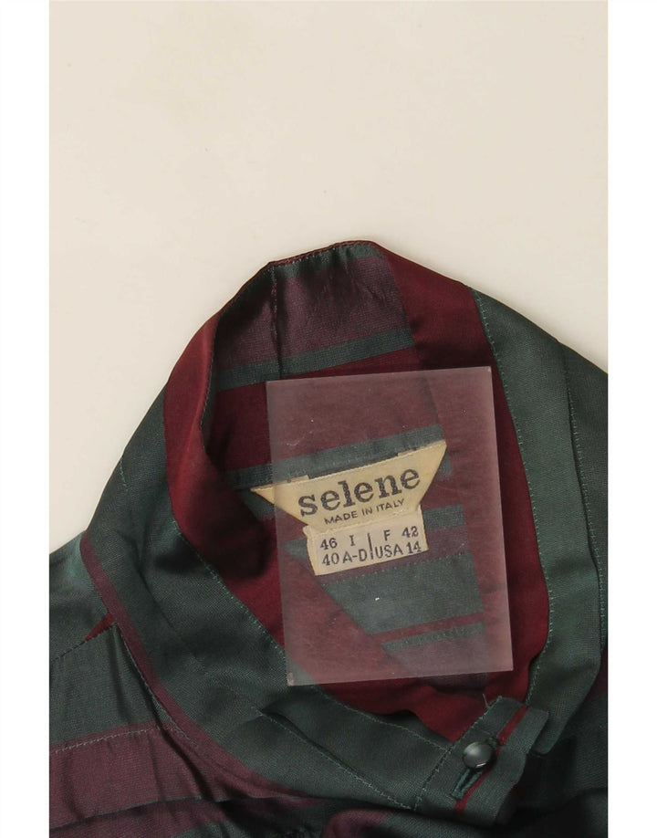 Camicetta Camicia da Donna Selene IT 46 Large Verde a Righe