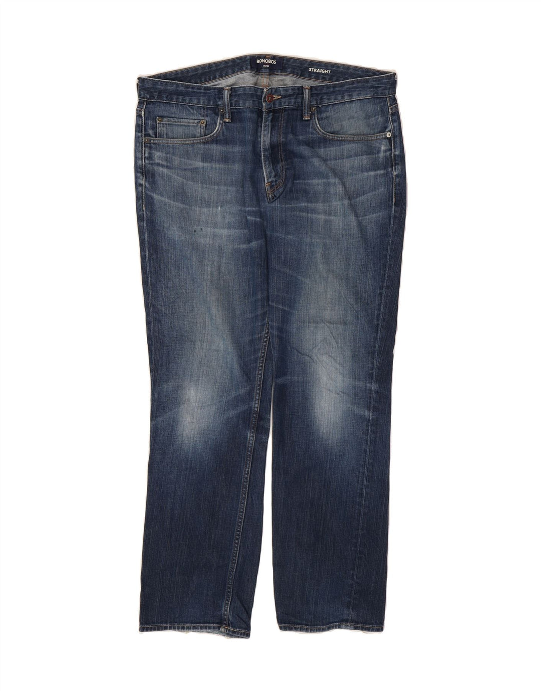 BONOBOS Mens Straight Jeans W36 L32 Blue Cotton Vintage BONOBOS and Second-Hand BONOBOS from Messina Hembry 