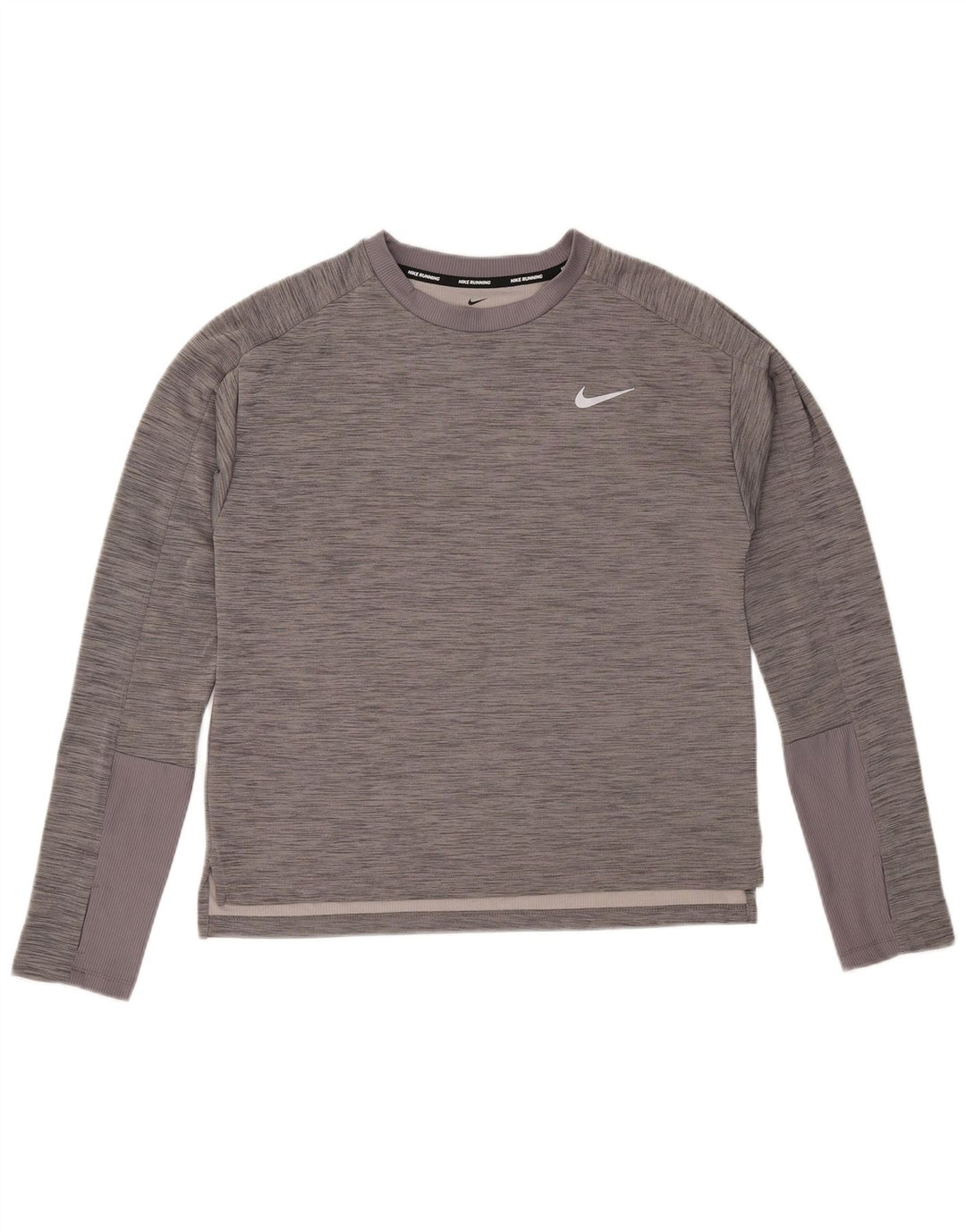 Maglia Nike Dri Fit da uomo a maniche lunghe grigio medio chiazzato