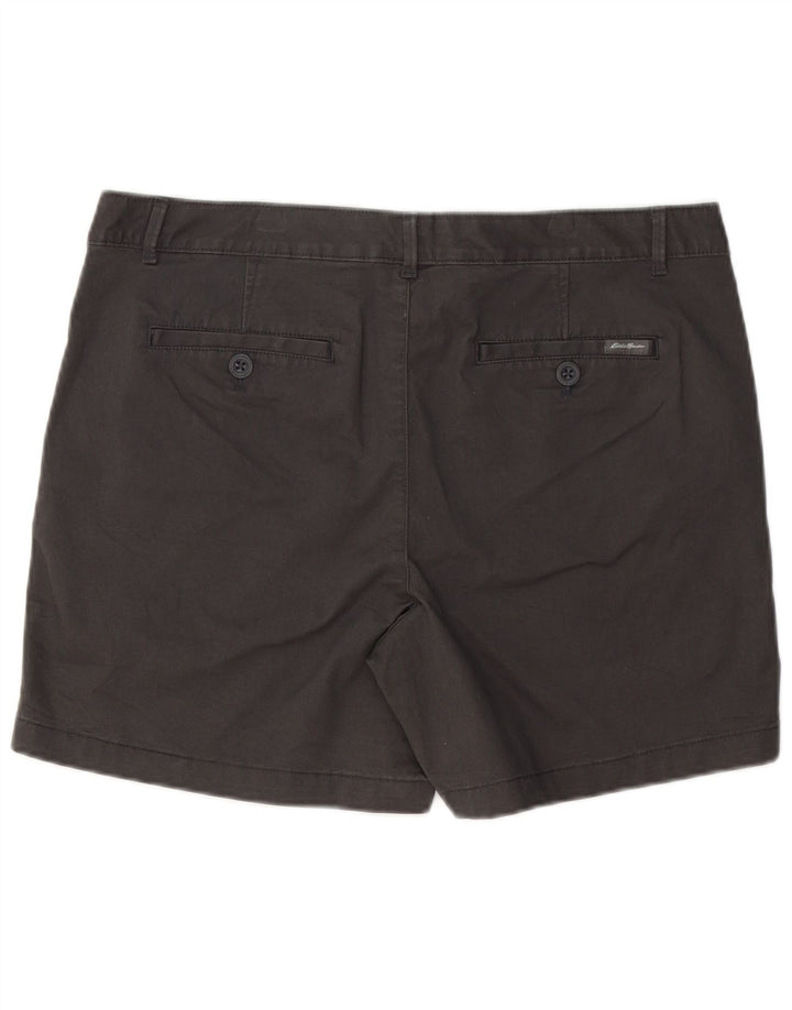 Pantaloncini chino da donna EDDIE BAUER US 12 Large W36 cotone nero